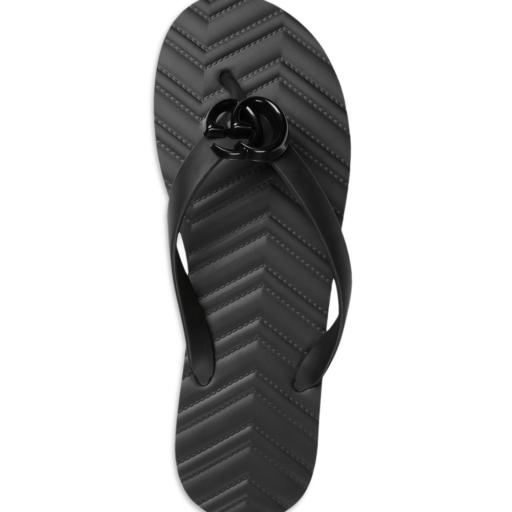 Gucci Women's Chevron Logo Thong Sandals BNIB 38 - Picture 9 of 11